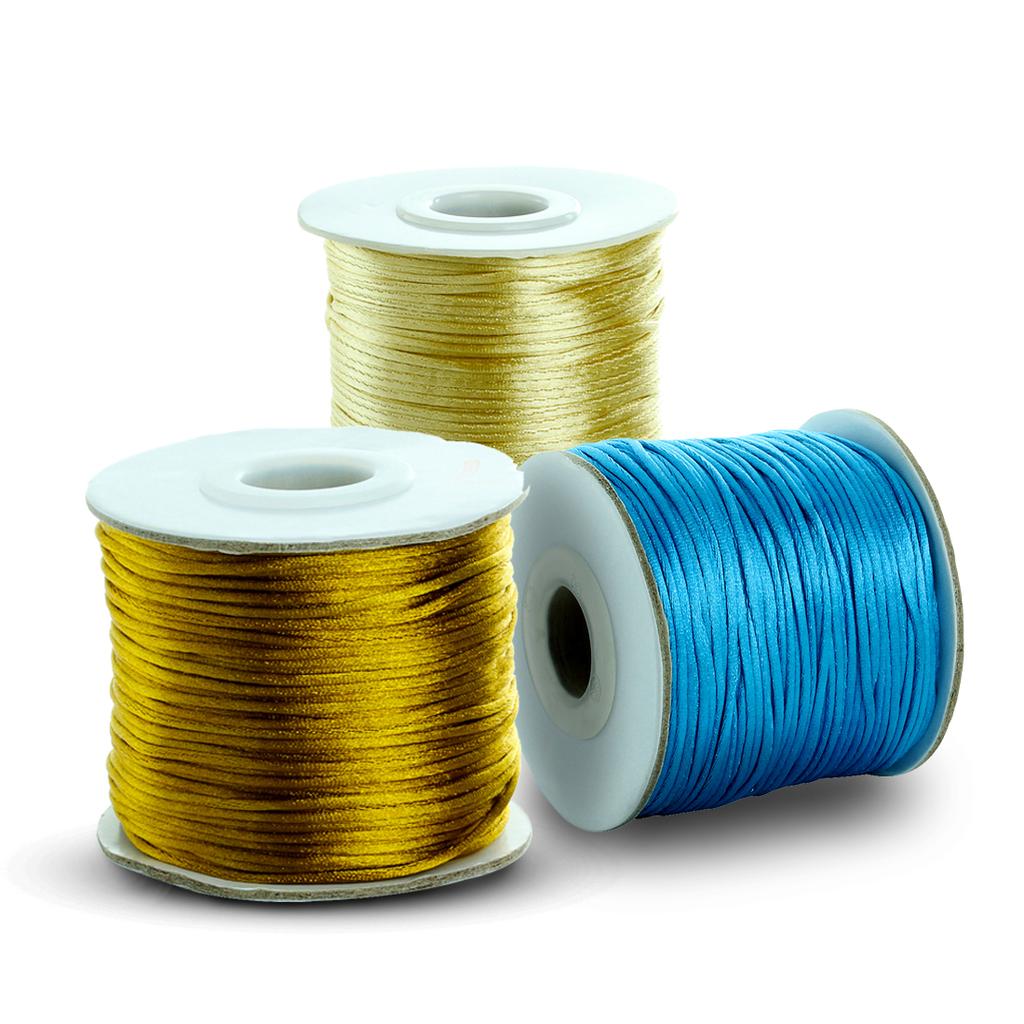 50/80yards Korean Silk Thread Chinese Knot Woven Thread String Cord For DIY Jewelry Making Tassels Beading String Accessories