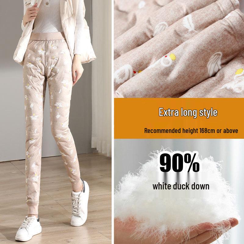

Women s Winter 2025 Fleece-Lined Lightweight Warm Duck Down Pants 28 - Recommended Weight: 100-110 Jin