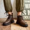 Herren High Street Style Herbst Casual Herren Mid-Top Rindsleder Amerikanische Workwear Schuhe High Top Lederschuhe Schneestiefel