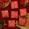 6pcs Blessings Printing Lucky Money Bag Solid HongBao Cartoon Red Packet  Year of The Snake