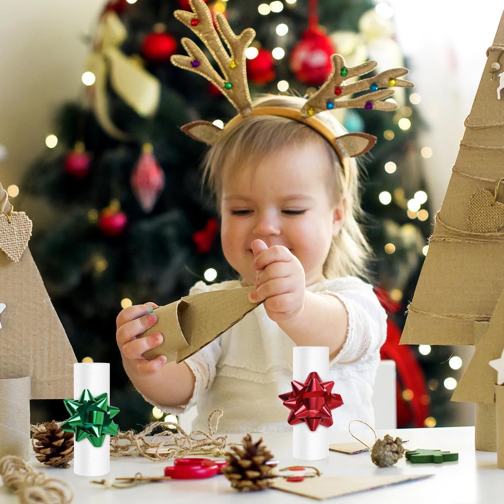 6pcs Foam Cylinder Decor For Diy Craft Tabletop Christmas Decoration Multi-Use Cylinder Adornment School Projects Home Festival