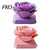Matte Solid Color Flower Ornament Rose Ornament, Stable Base Non-Slip Compact 3D Printed Non-slip Flat Decor Durable PLA Creative Artwork,