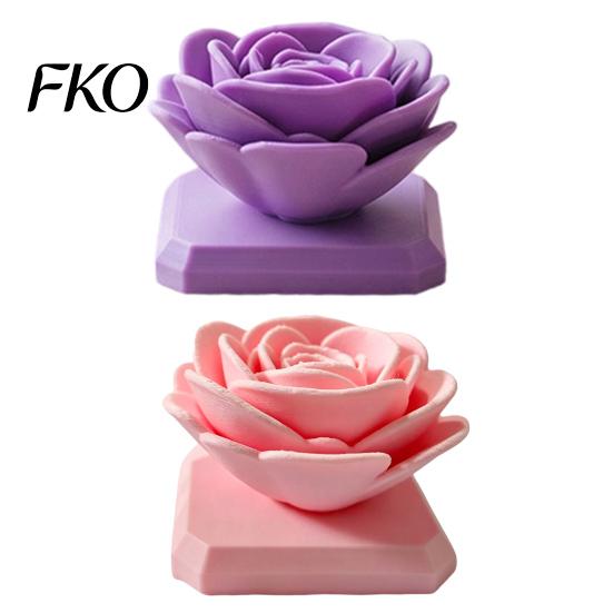 Matte Solid Color Flower Ornament Rose Ornament, Stable Base Non-Slip Compact 3D Printed Non-slip Flat Decor Durable PLA Creative Artwork,