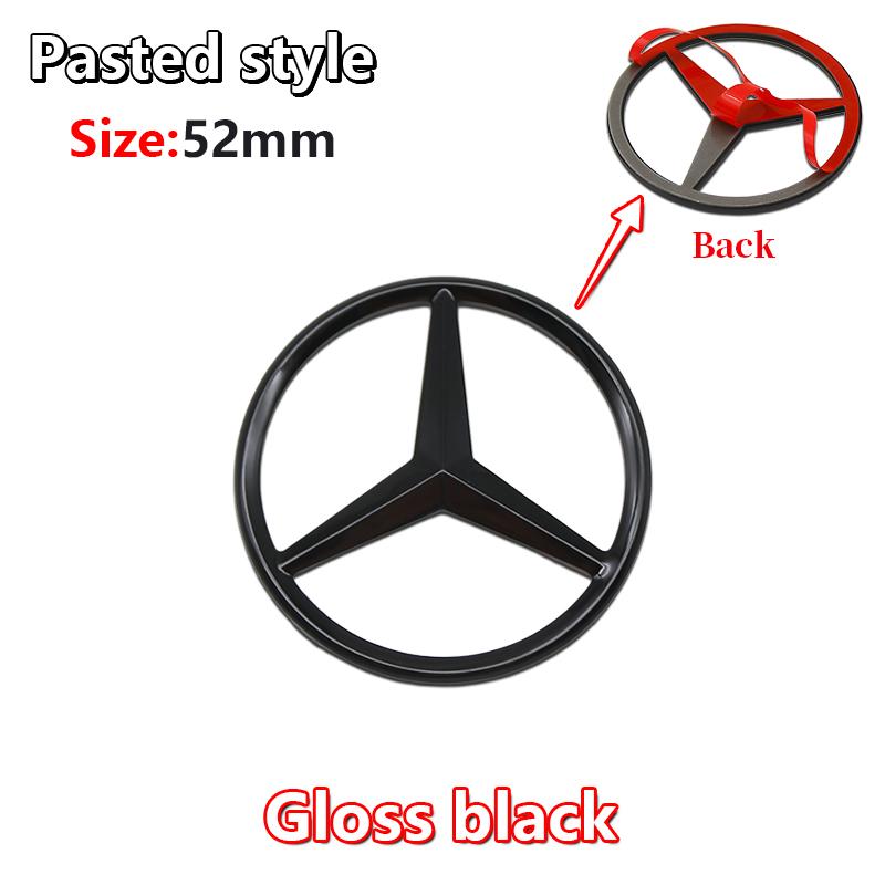 52mm 57mm Pins Sticker Car Steering Wheel Emblem Badge For Mercedes Benz C E S Class CLA CLS W212 W205 W204 Styling Accessories FK1