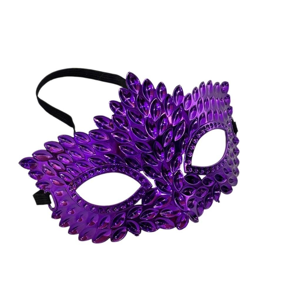 Metallic Venetian Mask Crystal Party Eyemask Costume Eyewear Half Facepiece Halloween