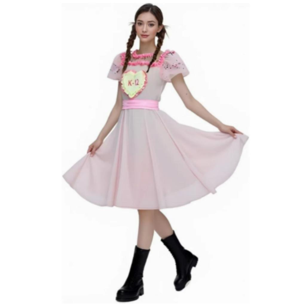 Movie K-12 Cosplay Costume Full Sets Pink Purple Dress Uniform Suits for Women Outfit Halloween Carnival Party Clothes Roleplay