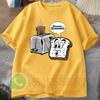 Getoastetes Brot T-Shirt Sommer Trainingsanzug Herren Rundhals Pullover Kurzarm Oberteil Harajuku Baumwolle Sweatshirt Lässige Streetwear