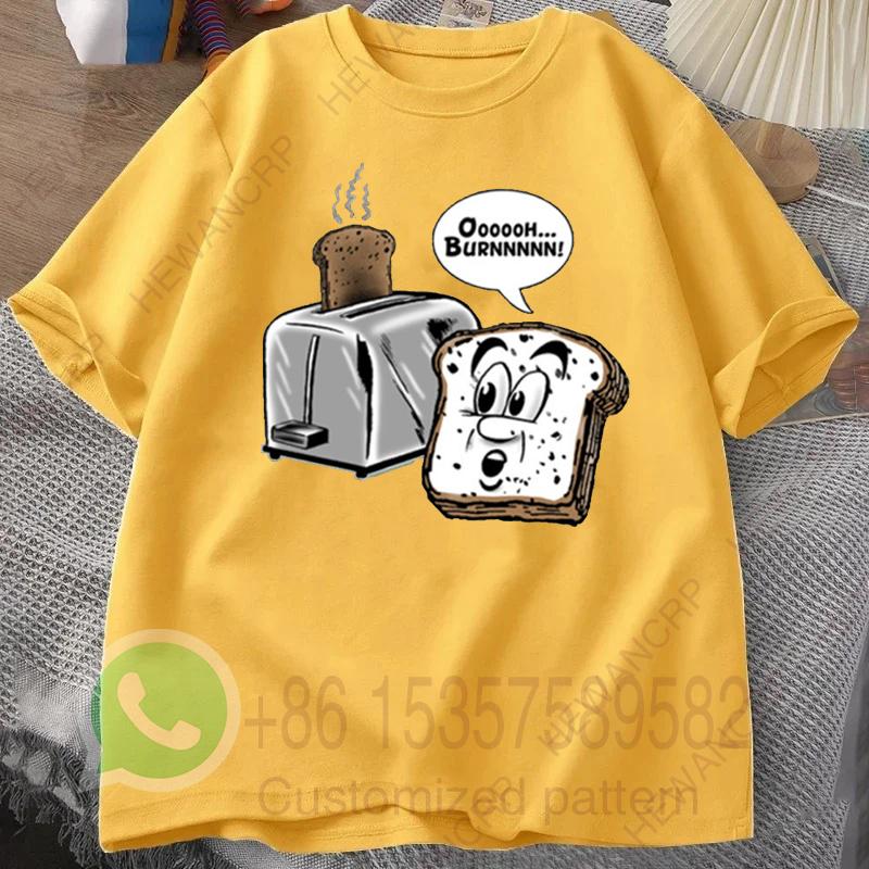 Getoastetes Brot T-Shirt Sommer Trainingsanzug Herren Rundhals Pullover Kurzarm Oberteil Harajuku Baumwolle Sweatshirt Lässige Streetwear