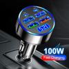 250W 6 Ports Car Charger Fast Charging PD QC3.0 USB C Car Phone Charger Type C Adapter In Car For iPhone Samsung Huawei Xiaomi