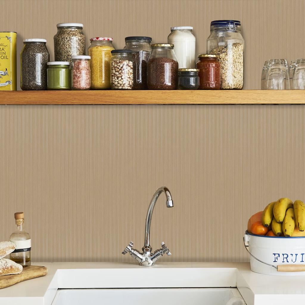 Nordic Natural Wood Grain Wallpaper - Self-Adhesive PVC Wall Stickers - Waterproof Seamless Splicing Mural for Kitchen Bathroom Home Renovation