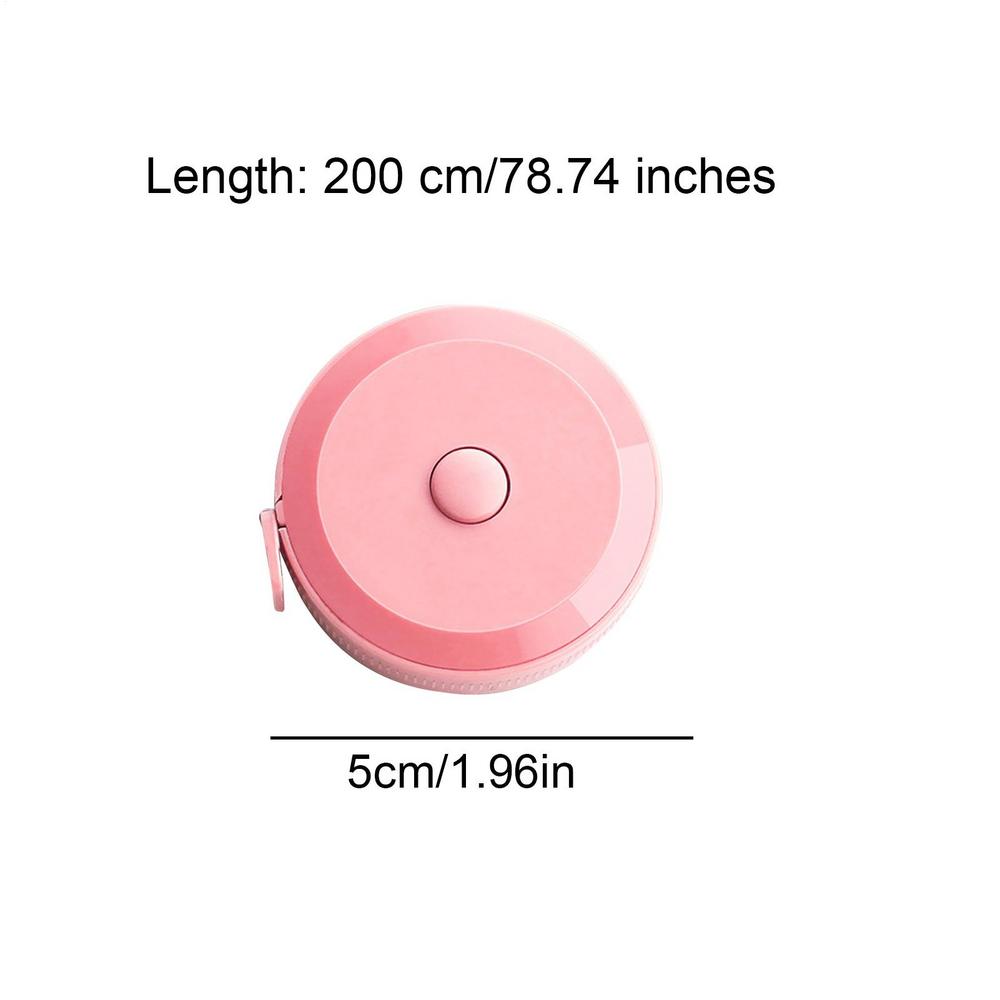 Portable 2 Meter Soft Tape Measure Scale Body Sewing Flexible Tailor Ruler Centimeter Inch Retractable Self-Lock Measuring Tape