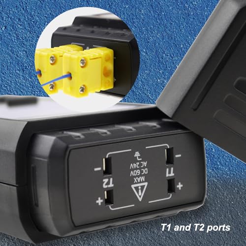 Digital K/J-type Thermocouple Thermometer with 4K-type Thermocouple, Digital Thermometer with Alarm and Adjustment Compensation, Temperature Measureme