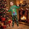 Christmas Family Matching Pajama Set with Festive Print, Long Sleeve and Long Pants for Parents and Kids