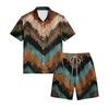 Men's Casual Lightweight Breathable Short-Sleeve Shirt And Shorts Set