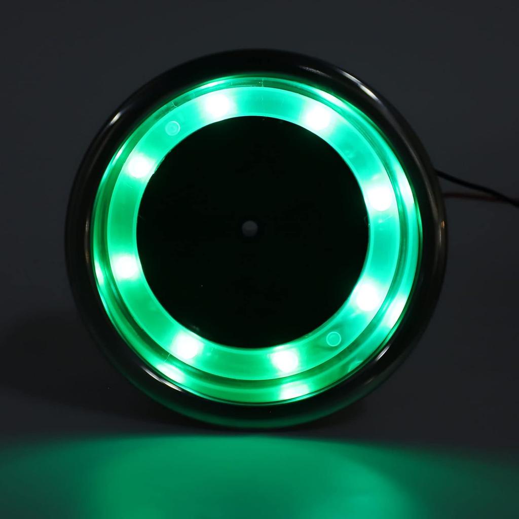 Akozon Luminous Cup Holder Insert, 2Pcs 8 LEDs Drink Holder With Draining Hole for Marine Boat Car (Green LED)