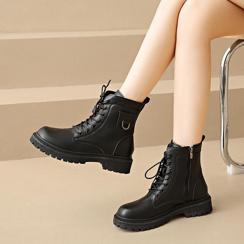 Martin Boots Women's 2025 Autumn and Winter New Single Boots Thin Thin Thick-soled Short Boots British Style Boots Fashion Short Boots