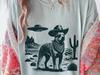 Cowboy Australian Cattle UFO Shirt – Funny Desert Dog Tee, Vintage Western Graphic for Dog Lovers and Wild West Fans, Dad Blue Heeler Mom T