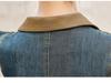 Autumn 2023 Retro Denim A-line Dress: Women's Long Sleeve, Waist-Slimming, Medium Length, Lapel Style