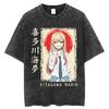 Anime Kawaii Waifu Vintage Shirt, Otaku Shirts, Gift for Anime Fan High-end Luxury Washed Retro Fashion Oversized Unisex Couples