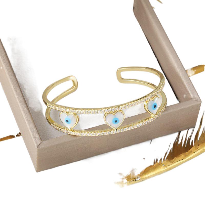 High-end Design Geometric Shape Devil's Eye Love Hollow Bracelet Versatile Fashion Bracelet