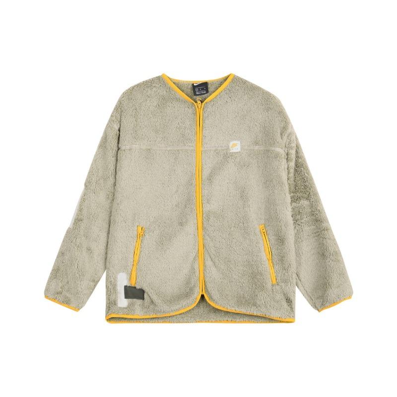 Nike Sportswear Light Brown Women s Full-Zip Sherpa Fleece Jacket DC6734-342 M