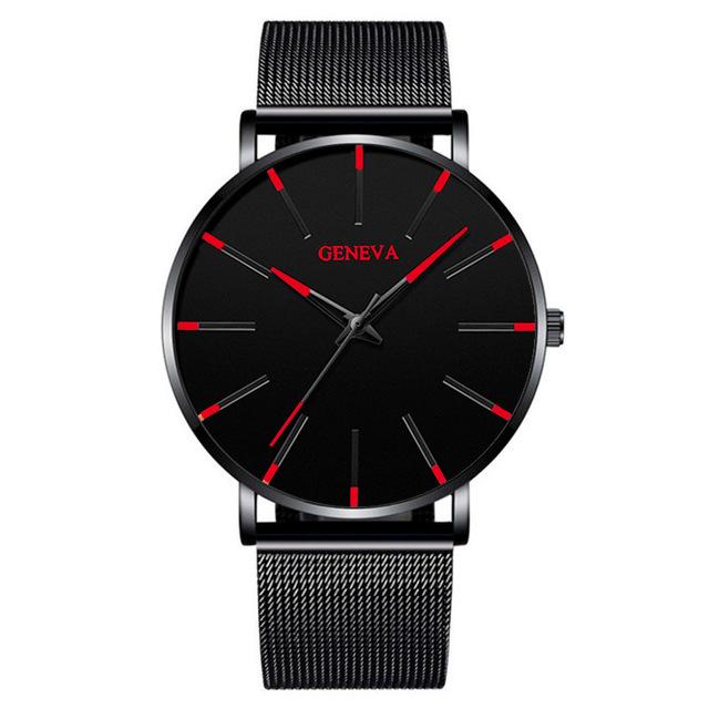Fashion Men Watch Top Brand Black Luxury Quartz Watch for Man Mesh Steel Waterproof Sport Watch Relogio Masculino