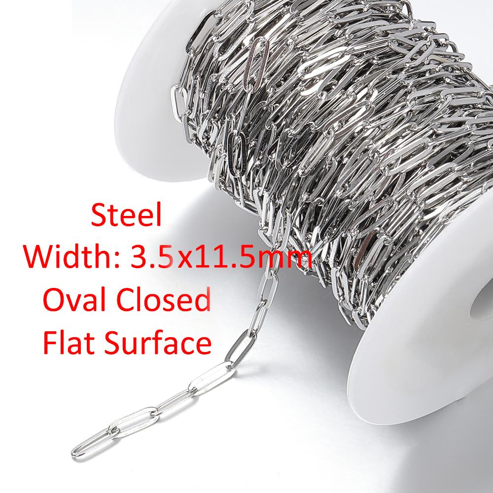 No Fade 2Meters Stainless Steel Link Chains for Jewelry Making DIY Necklace Bracelet Chain Accessories Beaded Chain Wholesale
