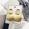 Boucles d'oreilles clous rétro en métal ajouré boucles d'oreilles rondes géométriques boucles d'oreilles longues polyvalentes à la mode européennes et américaines tendance simple