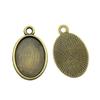 Bezel Connectors For Resin Crafts Fit Oval 13x18mm Photo Glass Dome Frames