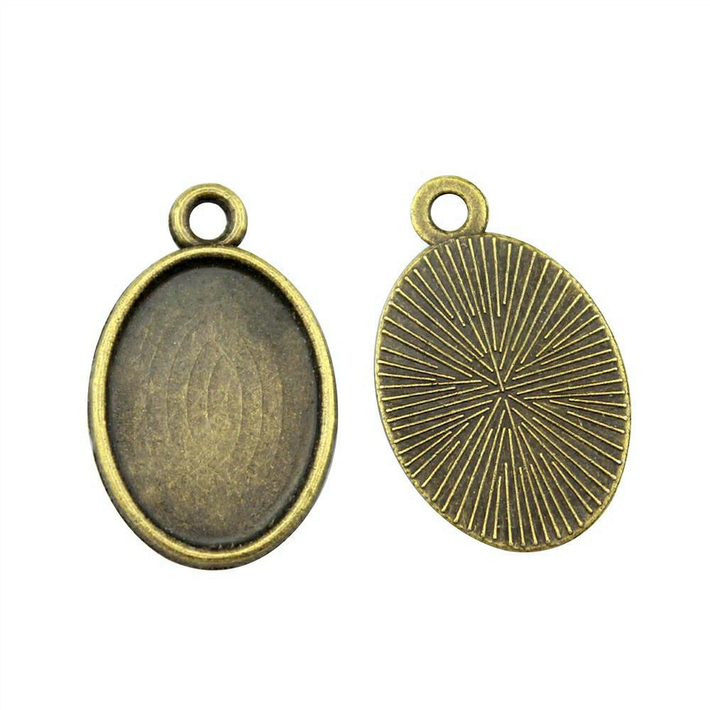 Bezel Connectors For Resin Crafts Fit Oval 13x18mm Photo Glass Dome Frames