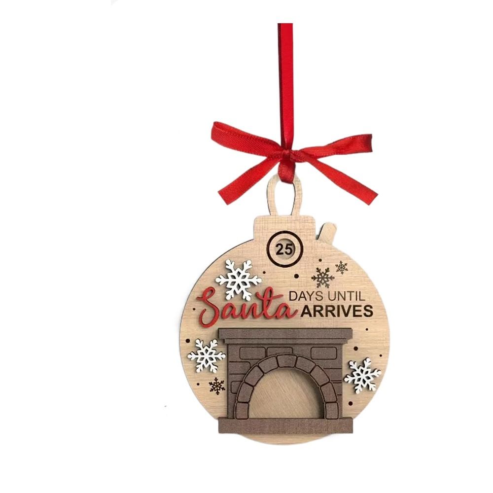 Handmade Santa Claus Christmas Countdown Santa Clause Wooden Christmas Calendar  New Year