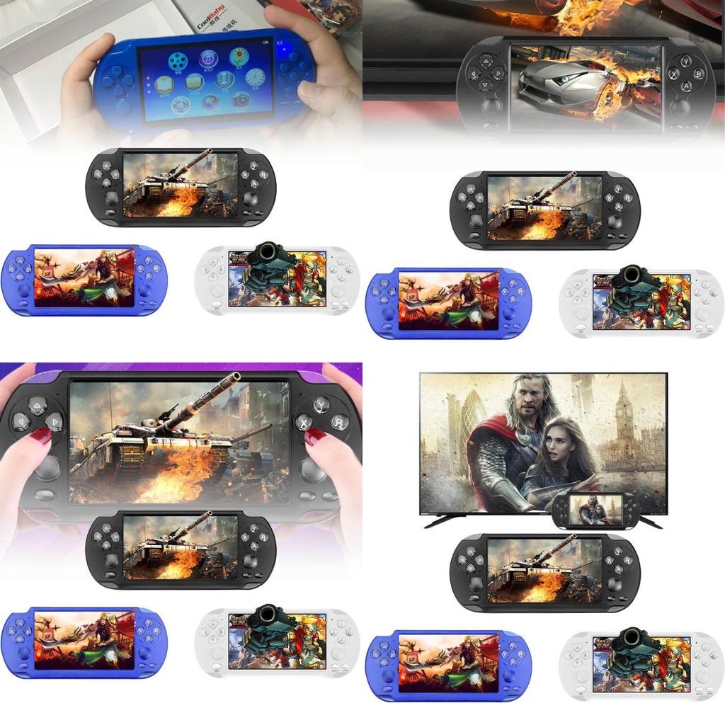 Nostalgic 5.1 Inch Dual Joystick X9-s Handheld Game Console With 128 Bit Rpg Games