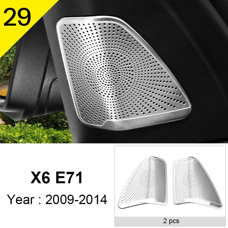 Stal nierdzewna Pokrywa ramki bocznego otworu wentylacyjnego deski rozdzielczej samochodu Naklejka wykończeniowa Do BMW X5 E70 X6 E71 Akcesoria do stylizacji wnętrza