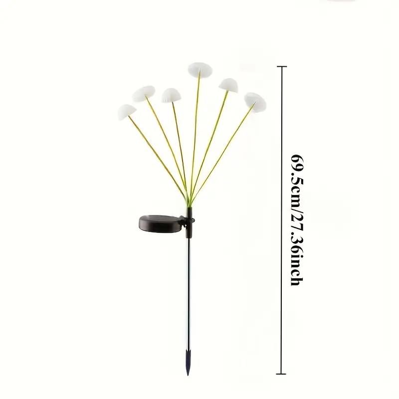 Solar 6-Head Jellyfish Mushroom Lamp Garden Decorative Lights Outdoor Landscape Ground Insert Lawn Party Decoration Lighting