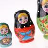 5PCS Wooden Russian Nesting Dolls Matryoshka Toys Craft