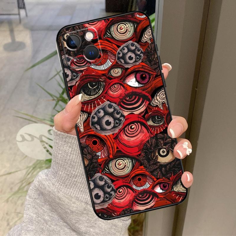 Scary Face Eyes Case For iPhone 17 Pro Max 16 14 13 12 11 15 Pro Max Plus 12 13 Mini 16e 17 Air Back Cover