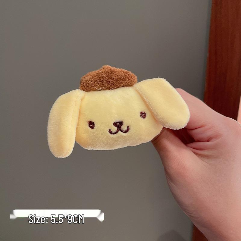 Japanese Kawaii Sunflower Panda Plush Brooch - Adorable Pin for Clothes, Bags, and Accessories.