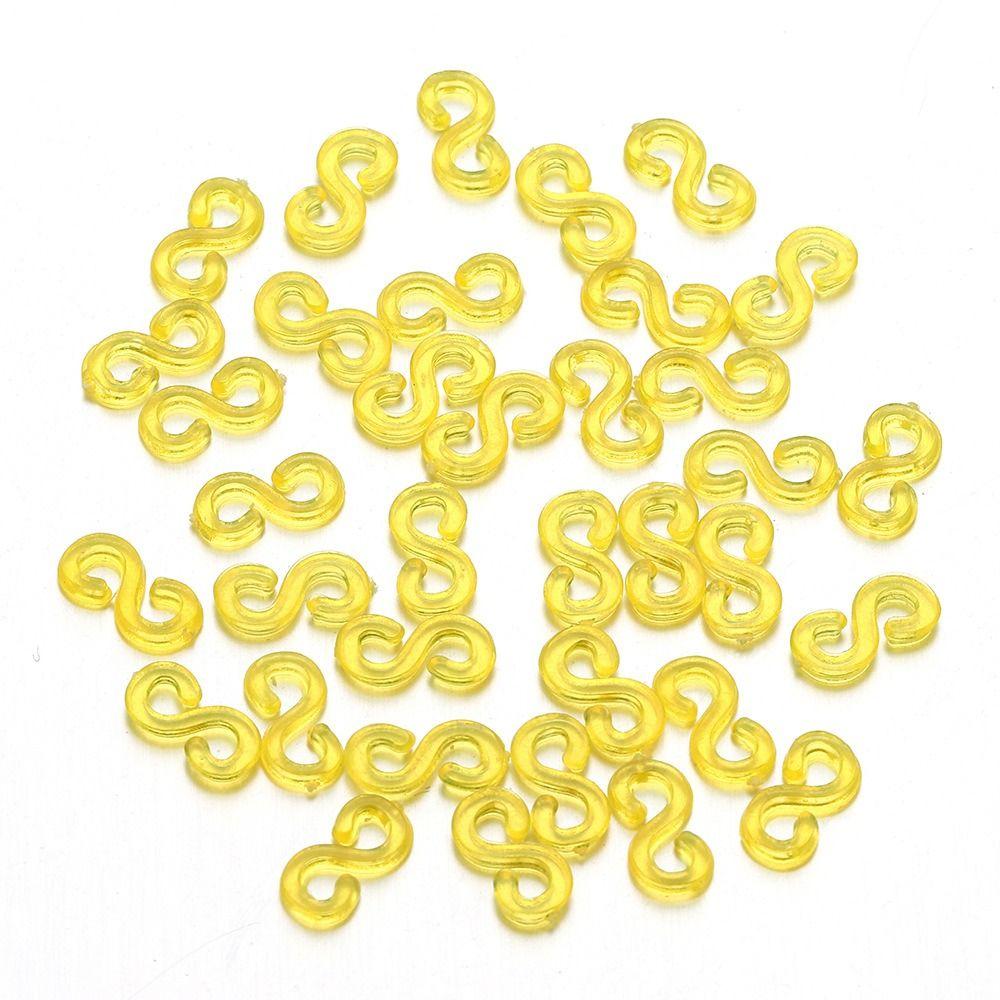 500pcs Acrylic Loom Bands Braid Hook Colorful Clasp Rubber Band Clips DIY Necklace Bracelet