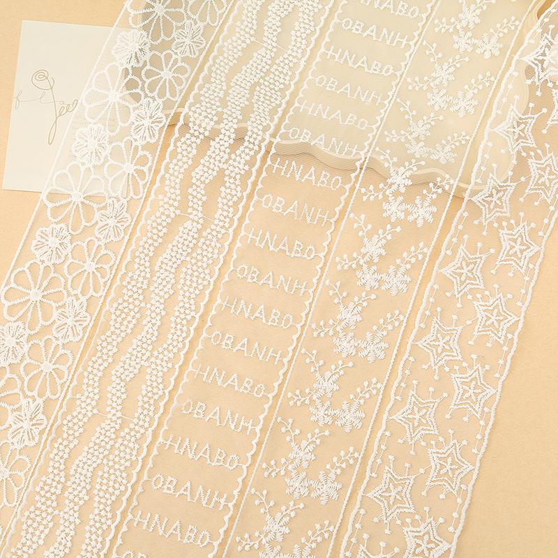 1Yards 4cm-8.5cm Wide Lace Fabric Ribbon Trim DIY Craft Clothing Sewing Supplies Curtains Tablecloths Decor Hair Bow Accessory