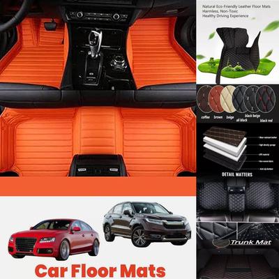 5D Leather Waterproof Custom Car Floor Mats For Toyota Previa Auto Carpets Foot Coche Accessorie Liners