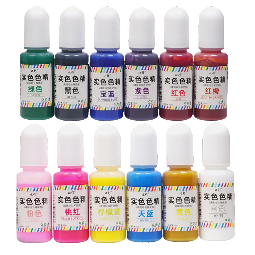 High Concentrated Resin Color Pigment 12 Color for Resin Jewelry Craft Art Paint