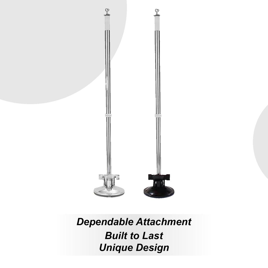 New Car Flagpole Mount Bracket With Suction Cup Flag Pole Holder Flagpole Display Holder Flag Pole Mounting Bracket For Car SUVs