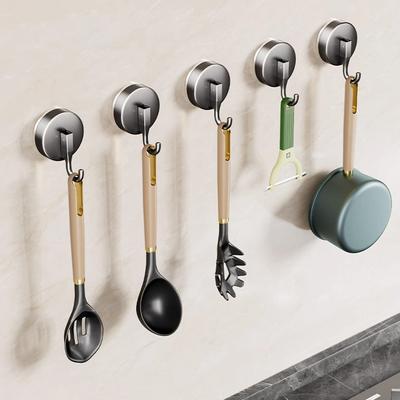 1-5pcs Vacuum Suction Cup Hooks Punch Free Bath Sucker Hook Wall Hook Hanger Glass Kitchen Bathroom Hooks Kitchen Storage Tool