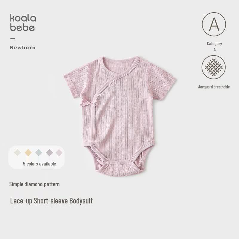 Koala Babe Newborn Pure Cotton Short-Sleeve Bodysuit