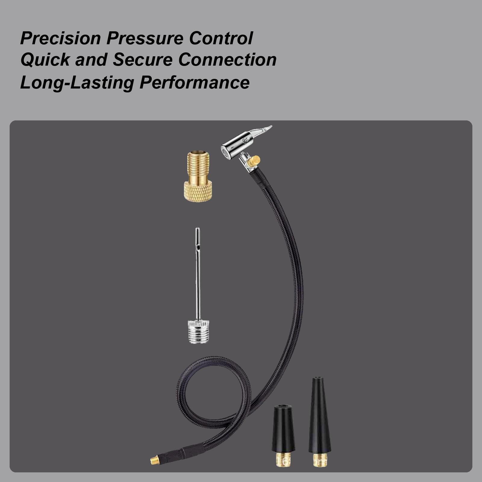 

Адаптер шланга для накачки шин автомобиля 55 см Компрессорный патрон Клапан Насадка Вращение на 360 градусов Замена шланга для накачки шин China Mainland