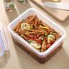 1/4pcs Sealed Storage Box with Lid Rctangular Kitchen Refrigerator Plastic Crisper Microwave-heated Lunch Box Food Storage Box