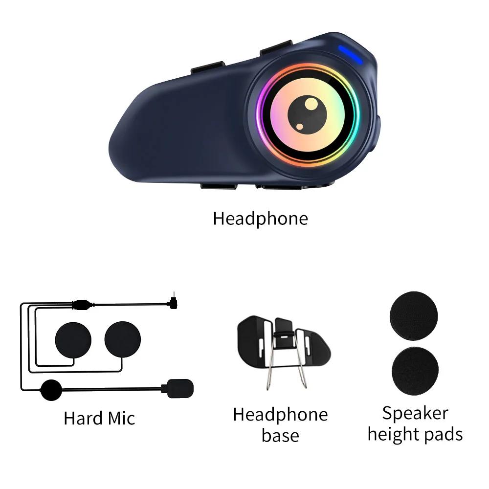 Kebidumei G1 Motorcycle Helmet Bluetooth Intercom Headset 1000mAh MP3 Music Player Speaker Waterproof Earphone 500M Interphone
