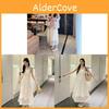 Elegant Summer Polyester Lace Midi Dress For Women With Waistcinching Design