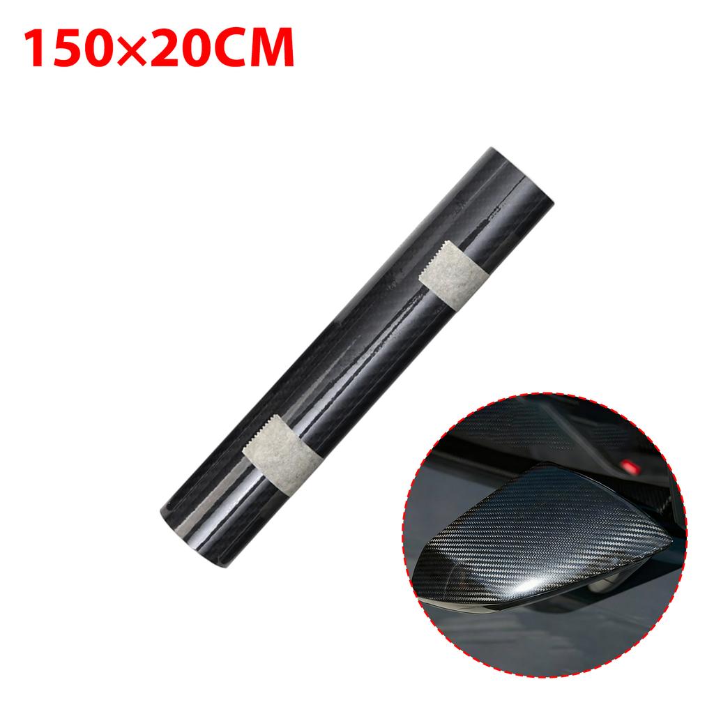 150x50cm Carbon Fiber Car Body Vinyl Wrap Matte Accessories Glossy Black Sticker 6D Auto Foil Cover Motorcycle Decoration Film