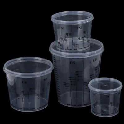 Plastic Verf Mengbeker PP Hard Plastic Tune Verfbeker met Deksel
